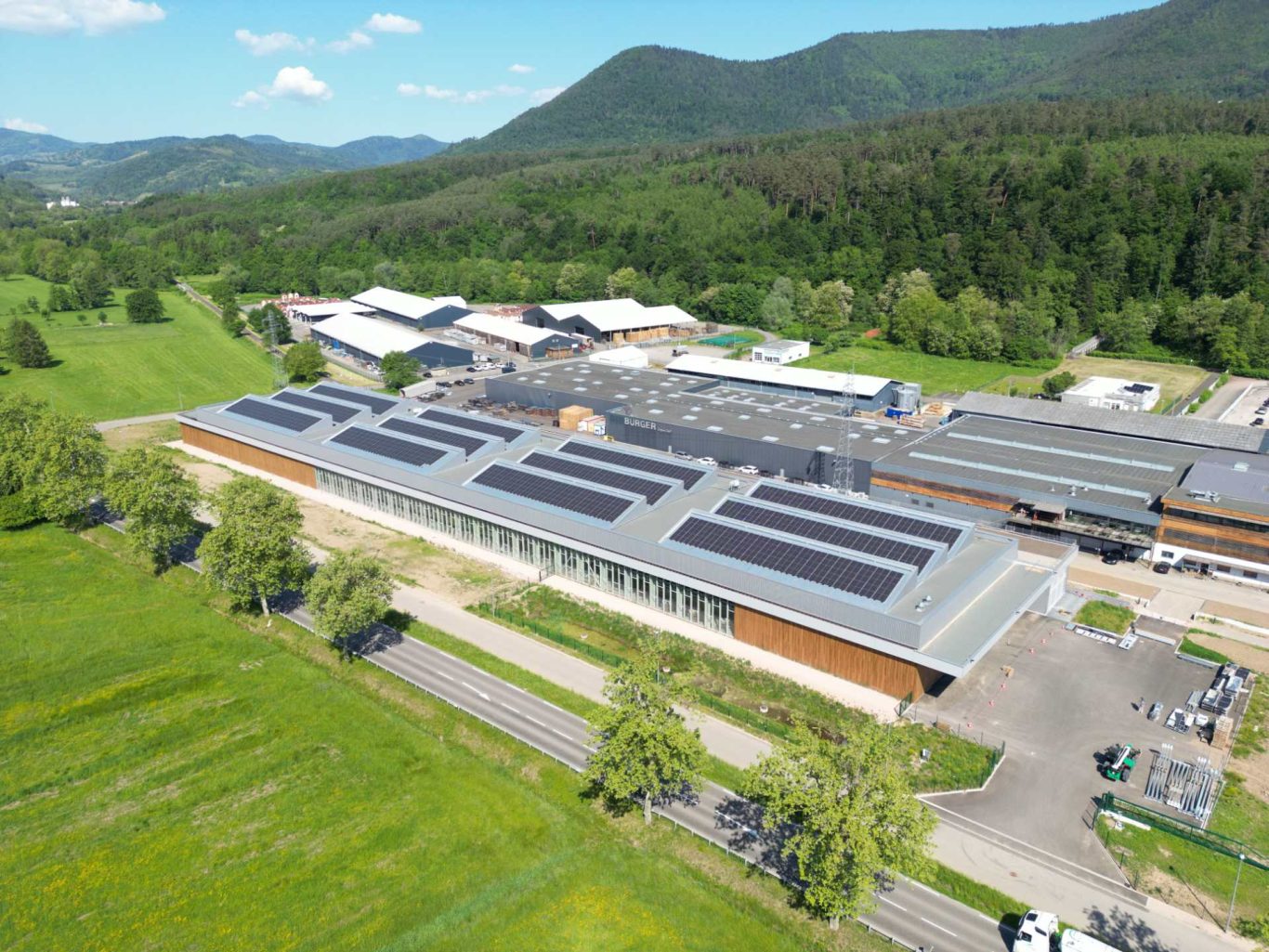 grad factory drone view